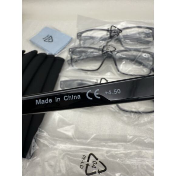 NORPERWIS +4.50 Reading Glasses 4 Pieces Readers Spring Hinge Glasses *READ.. - Picture 8 of 9